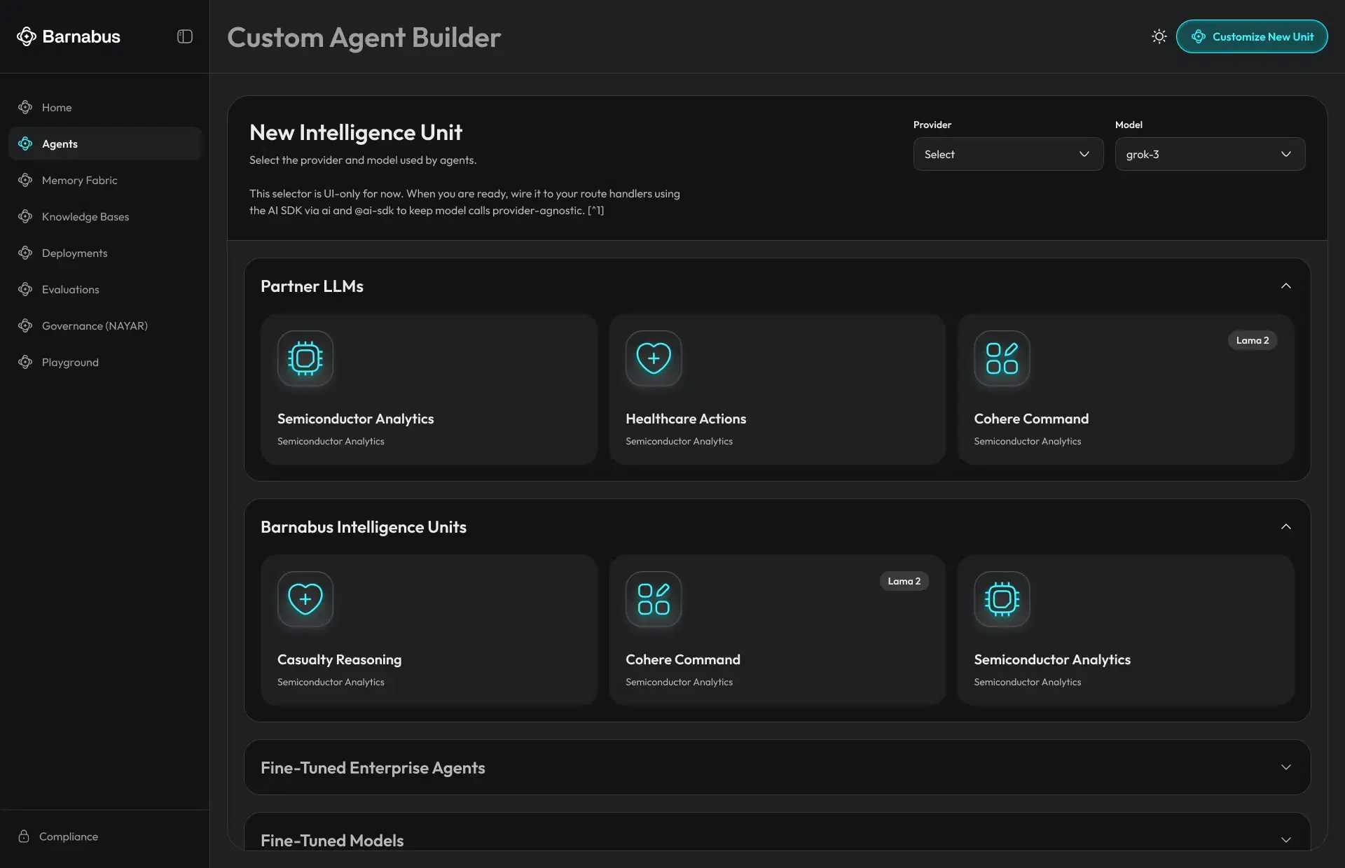 2.1. Custom Agent Builder